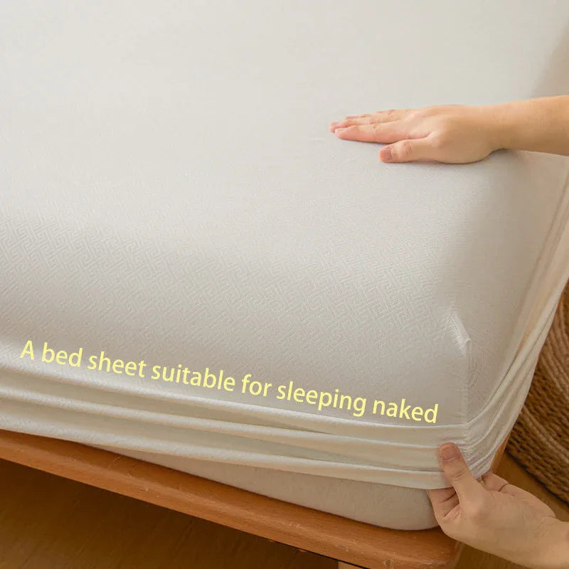 TEMU-3pcs Luxury Fitted Sheet Set: One Fitted Sheet + Two Pillowcases - alotasawkli