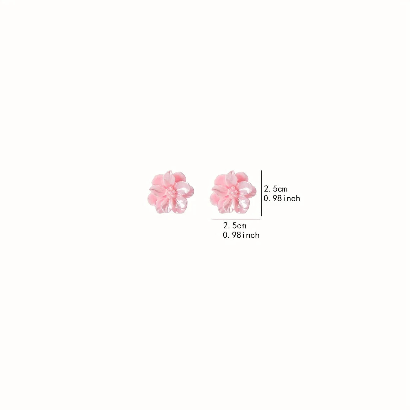 Women'S Earrings 1 Pair Sweet Temperament Pink Flower - alotasawkli