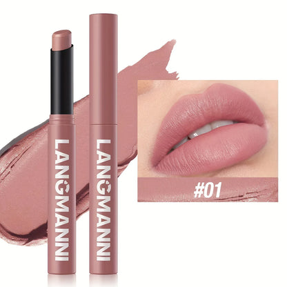 [Matte Lipstick] Matte Lipstick Single Pack | 12 Colors with Lasting Moisture - alotasawkli