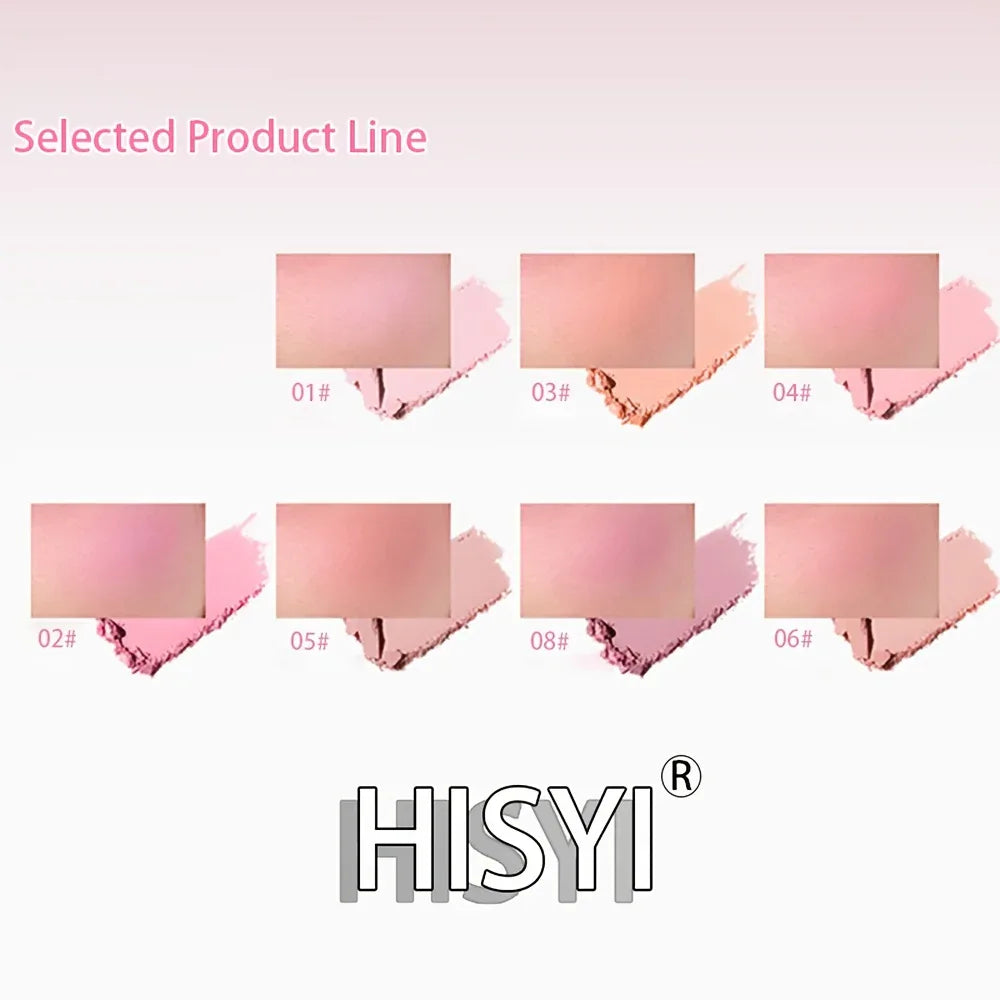 HISYI 9 Colors Blush Powder - Shimmering Pearlescent Blush - alotasawkli