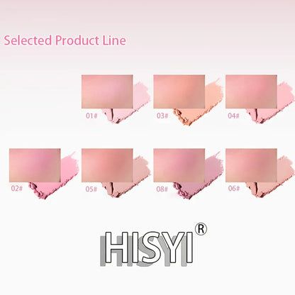 HISYI 9 Colors Blush Powder - Shimmering Pearlescent Blush - alotasawkli
