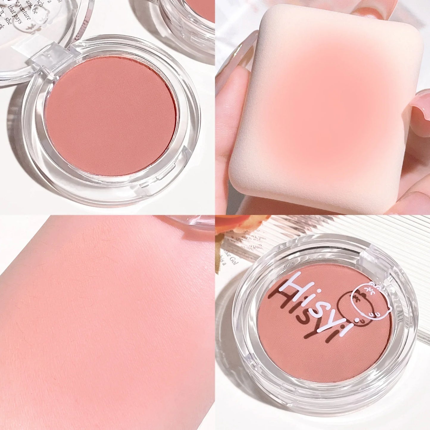 HISYI 9 Colors Blush Powder - Shimmering Pearlescent Blush - alotasawkli