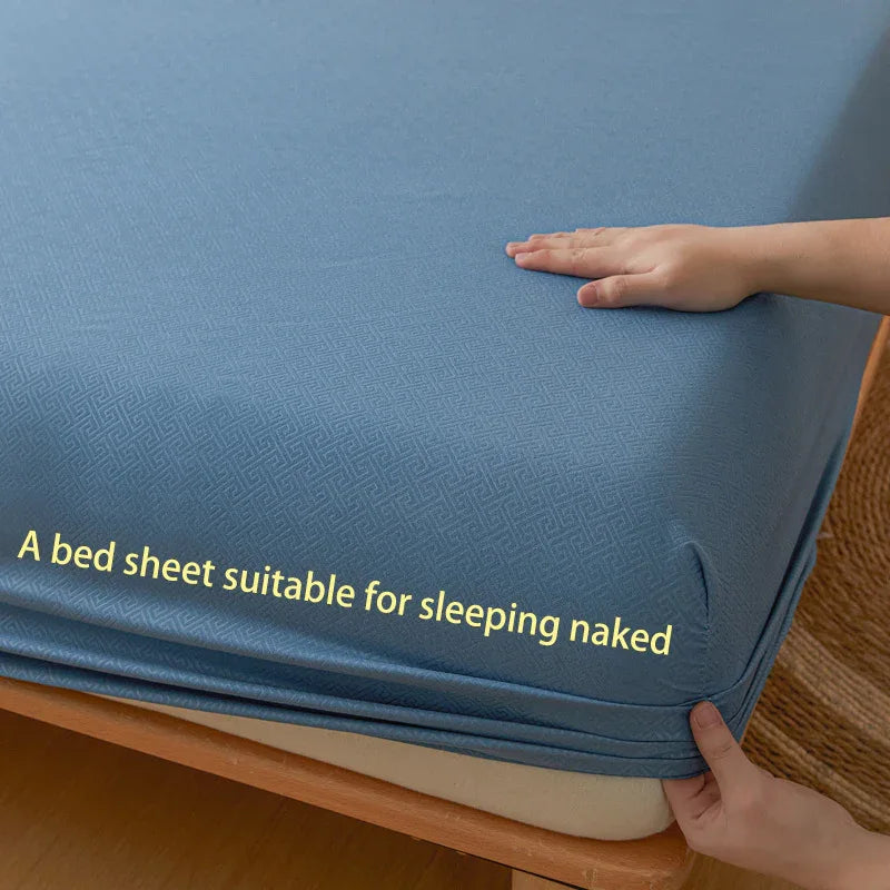 TEMU-3pcs Luxury Fitted Sheet Set: One Fitted Sheet + Two Pillowcases - alotasawkli