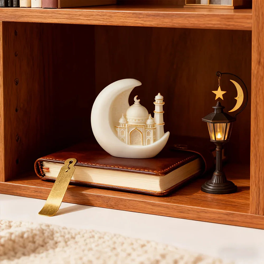 TEMU-Silicone Moon Castle Candle Mold - alotasawkli