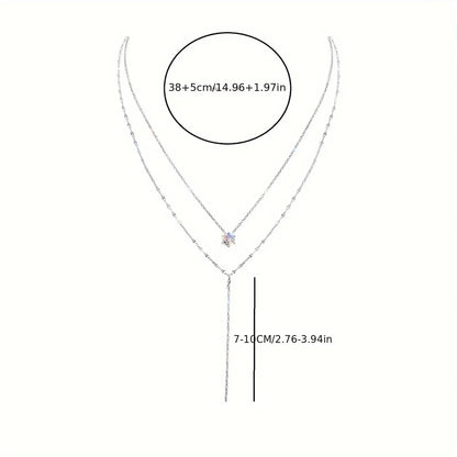 1pc Elegant Long Y-Shaped Tassel Necklace - alotasawkli