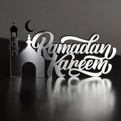 TEMU-2D Flat, Eid Wooden Acrylic Islamic Tabletop Decoration - alotasawkli