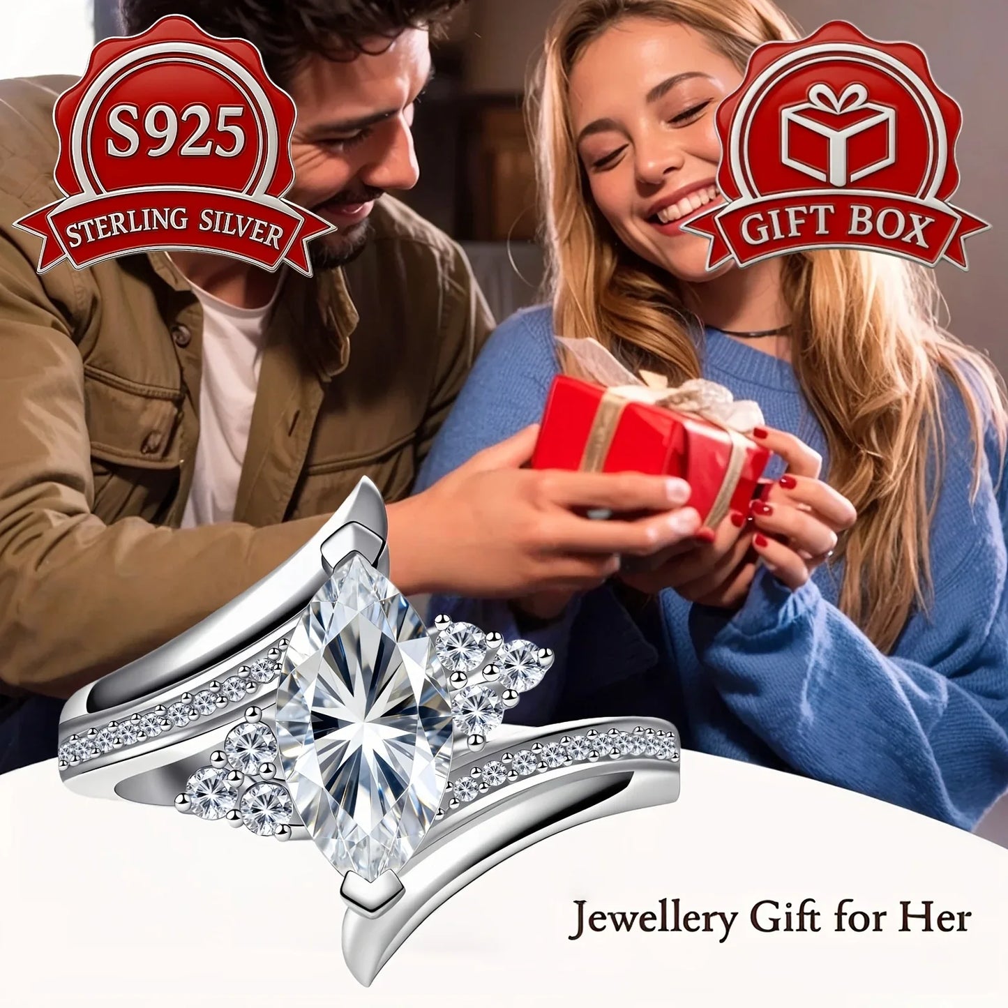 TEMU-A Minimalist 925 Silver Ring with a Vintage Elegance - alotasawkli