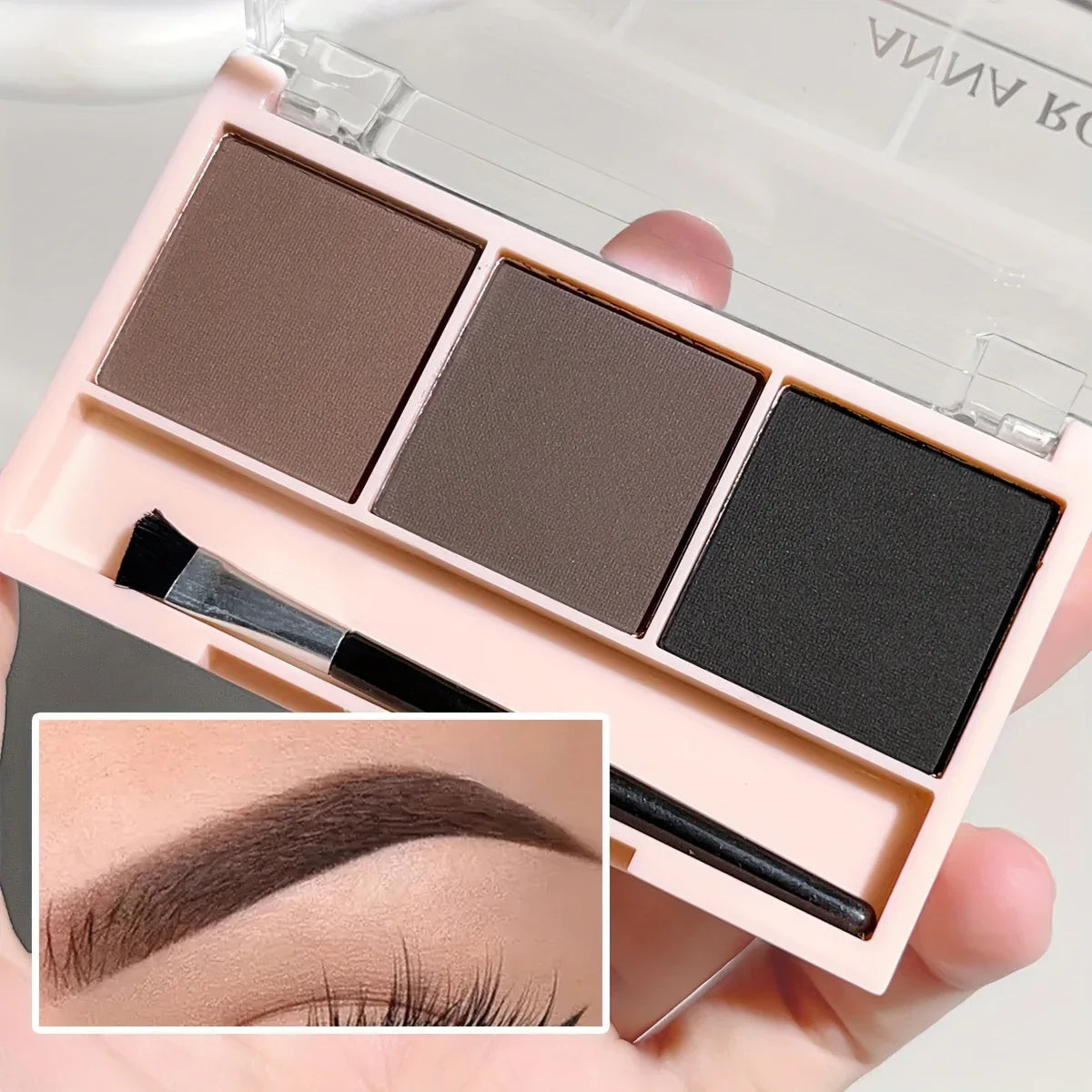 TEMU-Beginner 3 Color Eyebrow Powder Tray - alotasawkli