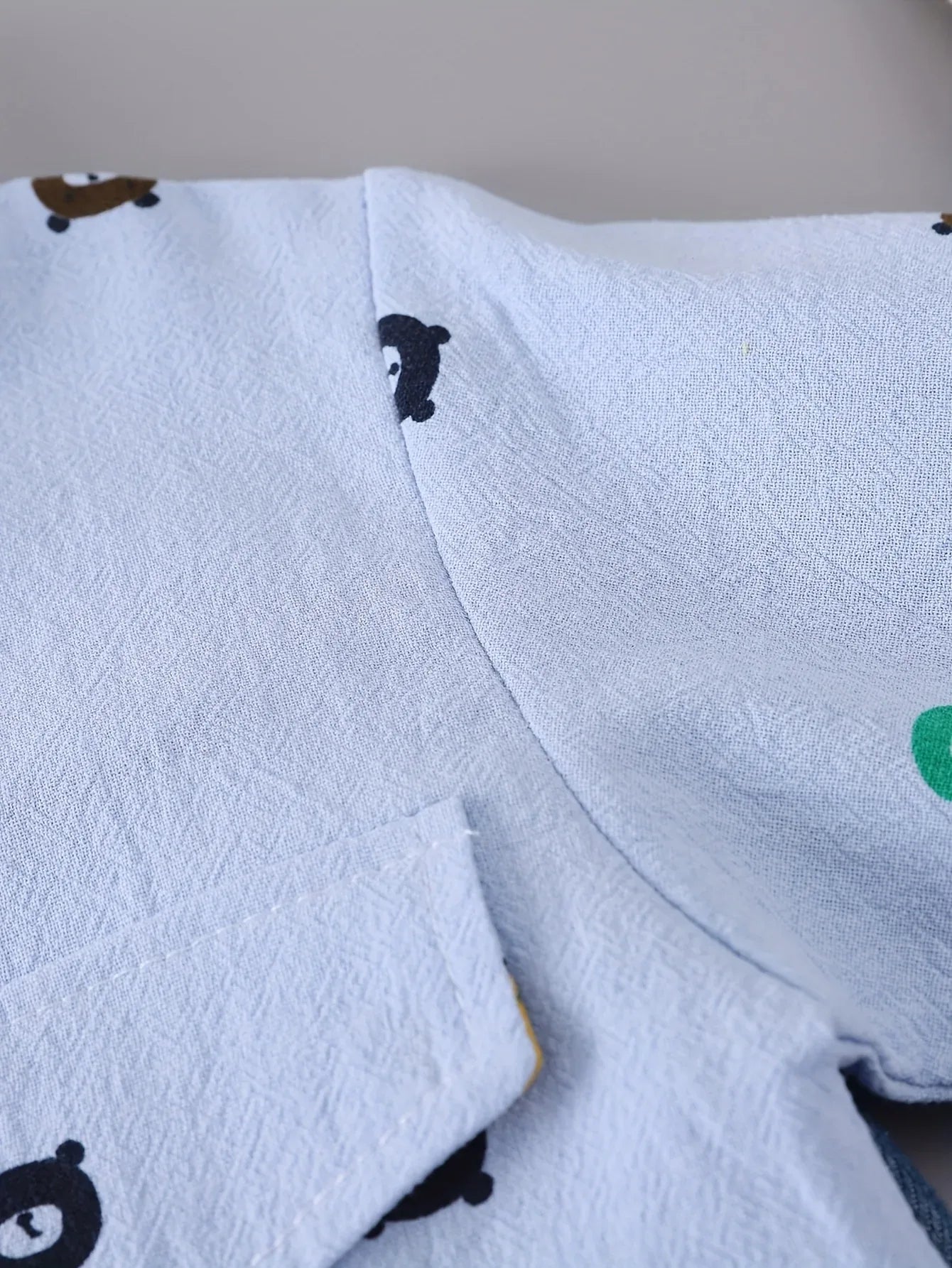 TEMU-Boys' Print Outfit with a Bear Pocket Long-Sleeve - alotasawkli