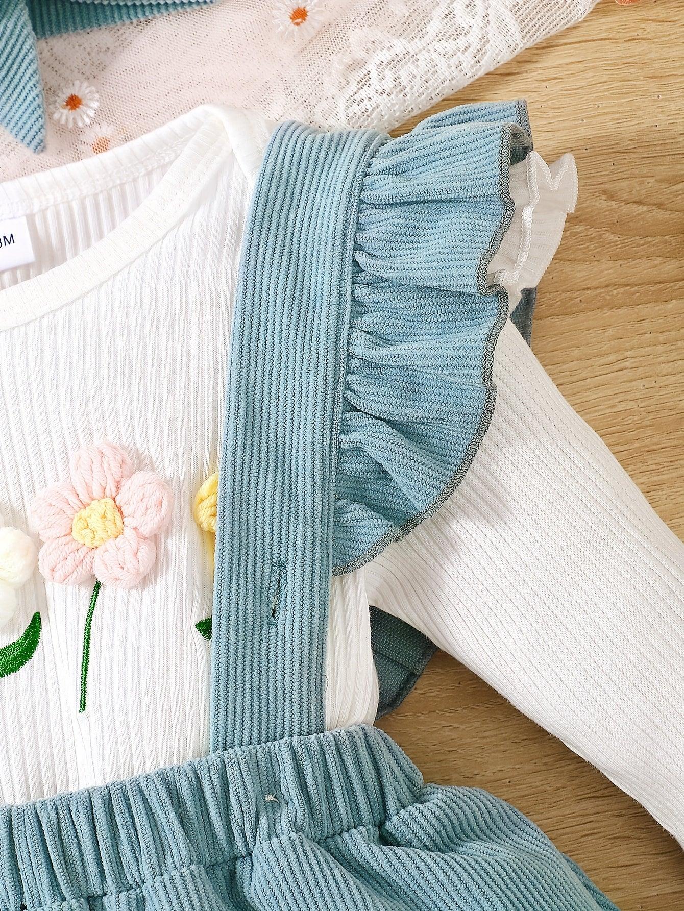 3pcs Newborn Baby Winter Outfit - Knit Bodysuit, Matching & Headband | Cozy Clothes for Photoshoots, for Hakiya | Machine Washable Winter Wear (3pcs), Perfect for Outdoor - alotasawkli