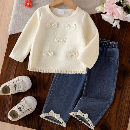 TEMU-Girls' Stylish Simple Bohemian 2pcs Set - alotasawkli