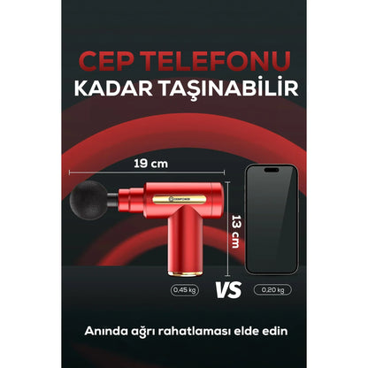 مسدس تدليك مهتز مع 4 رؤوس، أخضر، 19x13 سم - alotasawkli