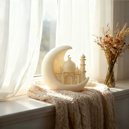TEMU-Silicone Moon Castle Candle Mold - alotasawkli
