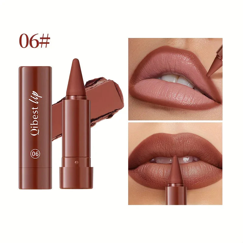 2-in-1 Matte Lip Liner and Lipstick - alotasawkli