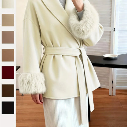 TEMU-Women's Fashion Elegant Furry Sleeve - alotasawkli