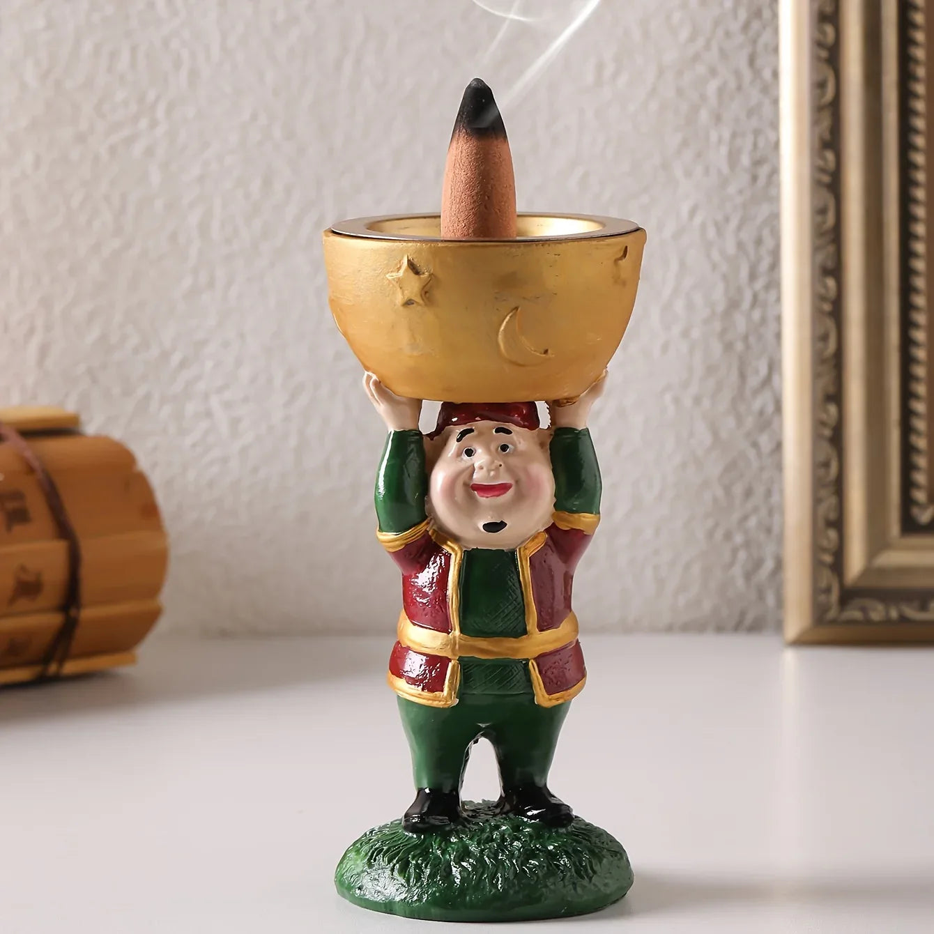 TEMU-Resin Creative Middle Eastern Character Statue Incense Holder - alotasawkli