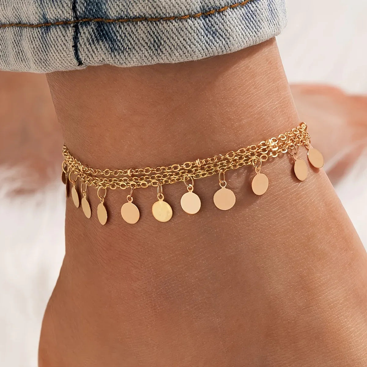 1 Anklet - Minimalist Fashion Beach Style Multi - alotasawkli