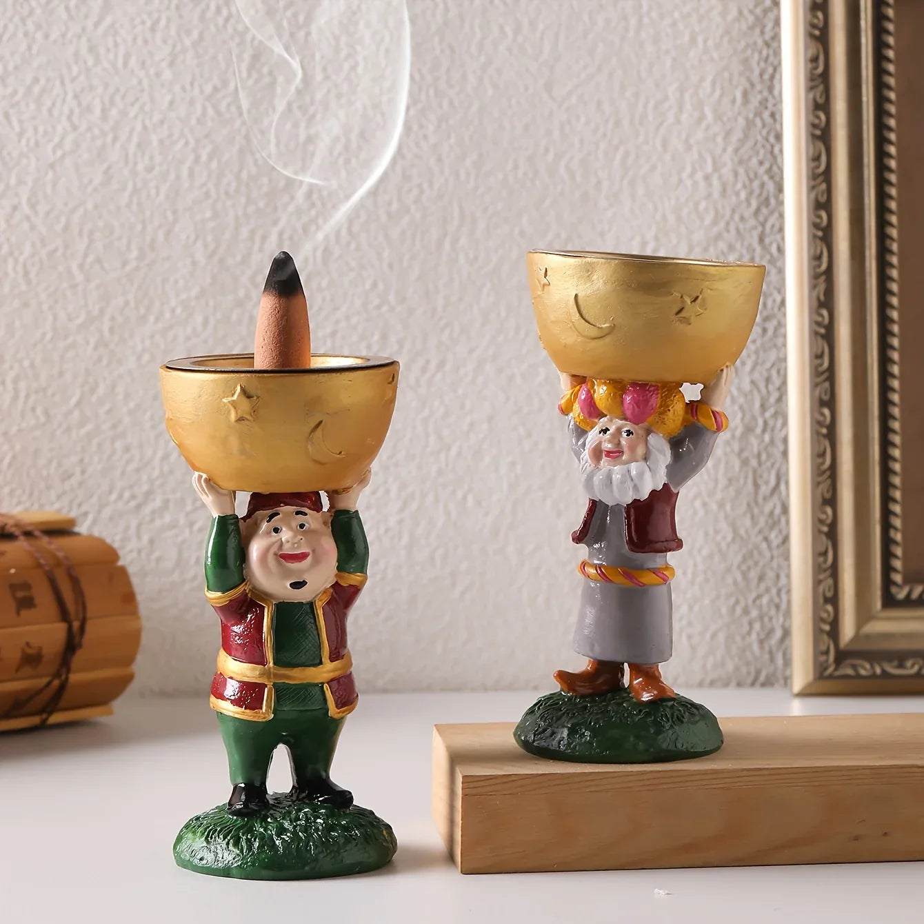 TEMU-Resin Creative Middle Eastern Character Statue Incense Holder - alotasawkli