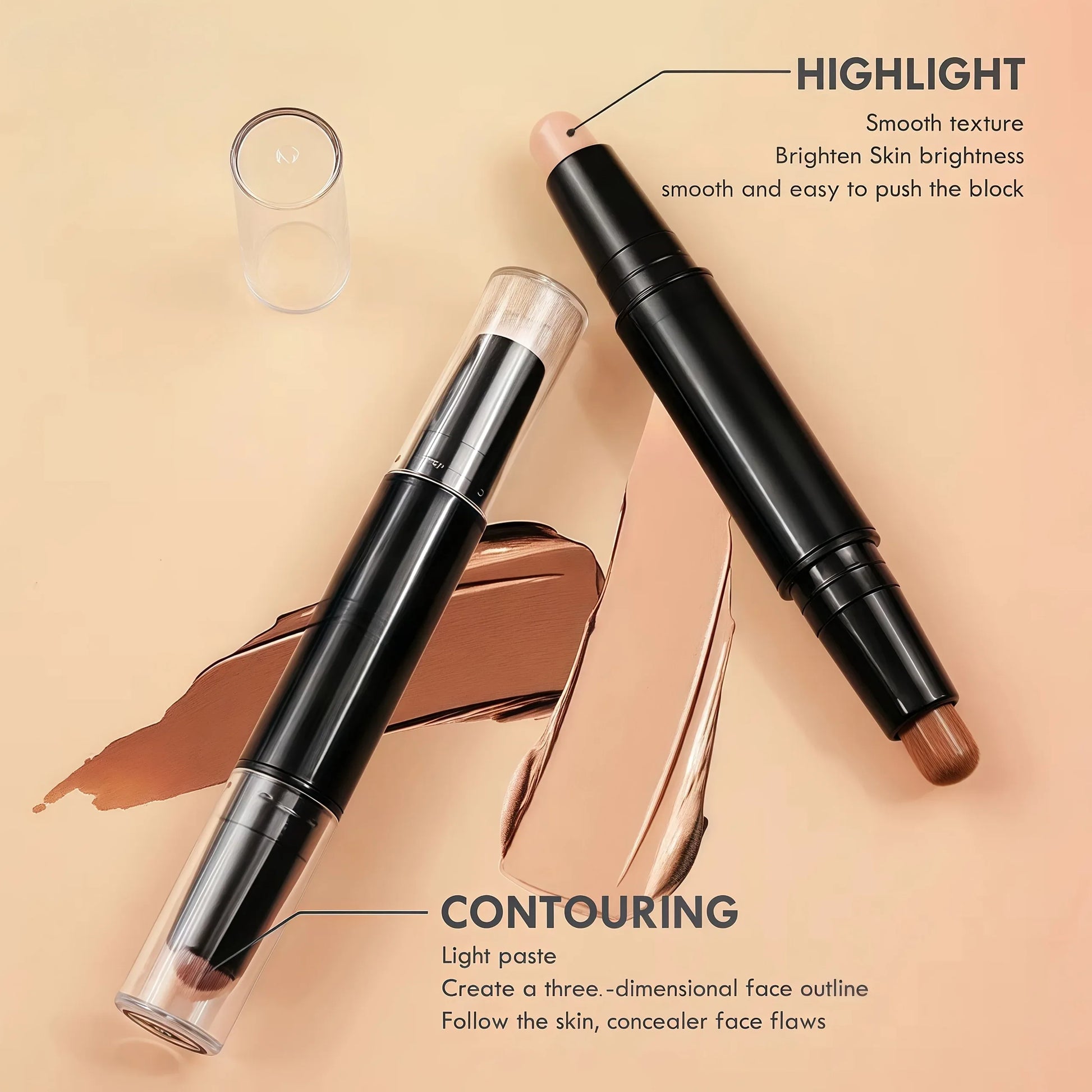 [2-in-1 Highlighting Stick] 2-in-1 Contouring & Highlighting Stick - alotasawkli