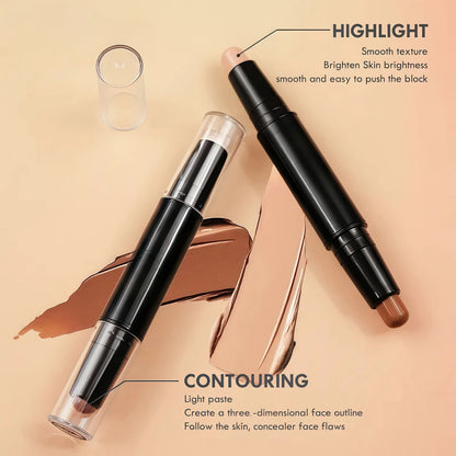 [2-in-1 Highlighting Stick] 2-in-1 Contouring & Highlighting Stick - alotasawkli