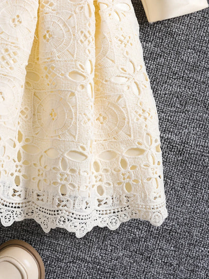 TEMU-Girls' Special Occasion Dress + Headband - alotasawkli