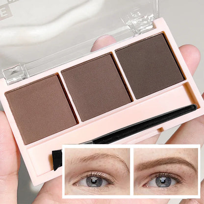 TEMU-Beginner 3 Color Eyebrow Powder Tray - alotasawkli