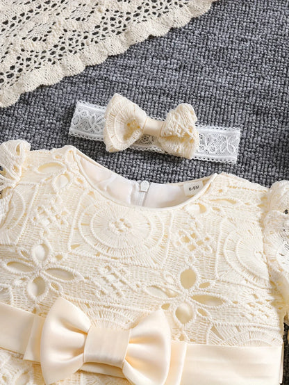 TEMU-Girls' Special Occasion Dress + Headband - alotasawkli