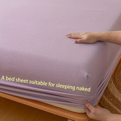 TEMU-3pcs Luxury Fitted Sheet Set: One Fitted Sheet + Two Pillowcases - alotasawkli