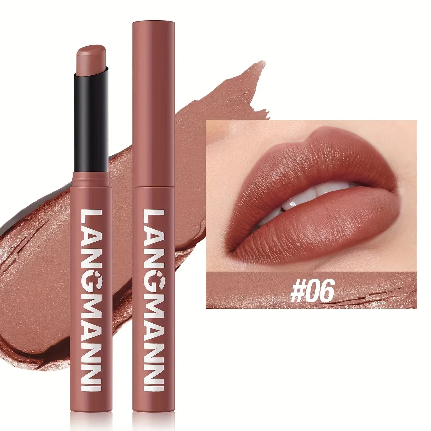 [Matte Lipstick] Matte Lipstick Single Pack | 12 Colors with Lasting Moisture - alotasawkli