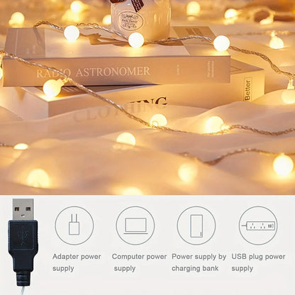 TEMU-Globe String Light, 10/20/30/40/80 Led Fairy Light, Usb Power - alotasawkli