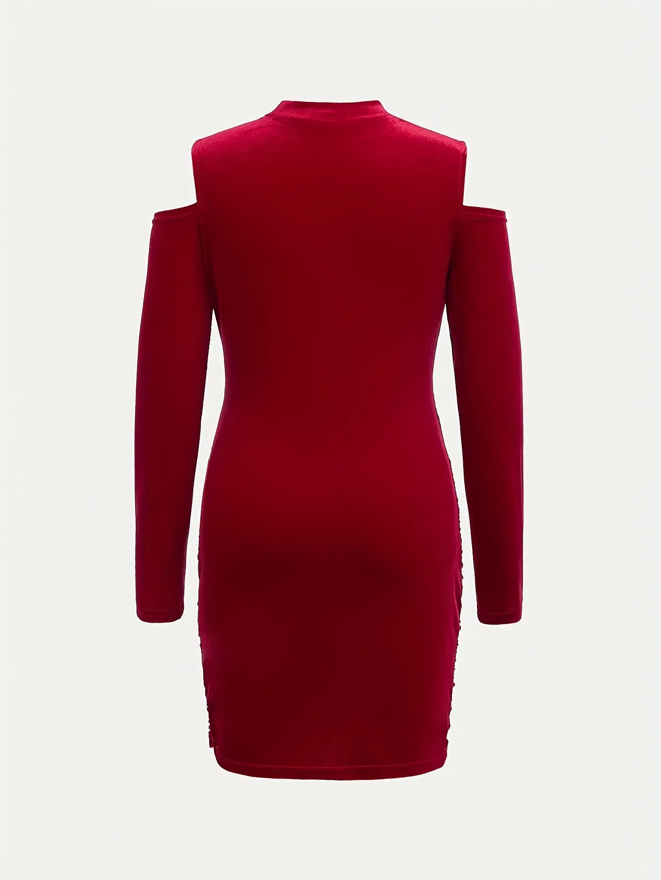 TEMU-A Stylish Red Off-Shoulder Dress for Girls - alotasawkli