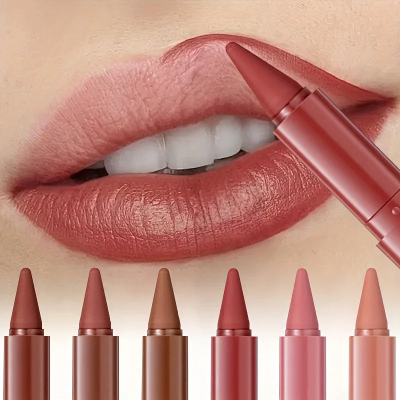 2-in-1 Matte Lip Liner and Lipstick - alotasawkli