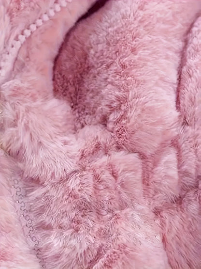 TEMU-Girls' Faux Fur Thickened Jacket - alotasawkli