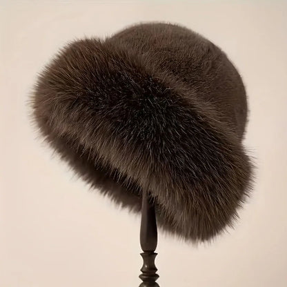 TEMU-Elegant Women's Faux Fur Winter Hat - alotasawkli