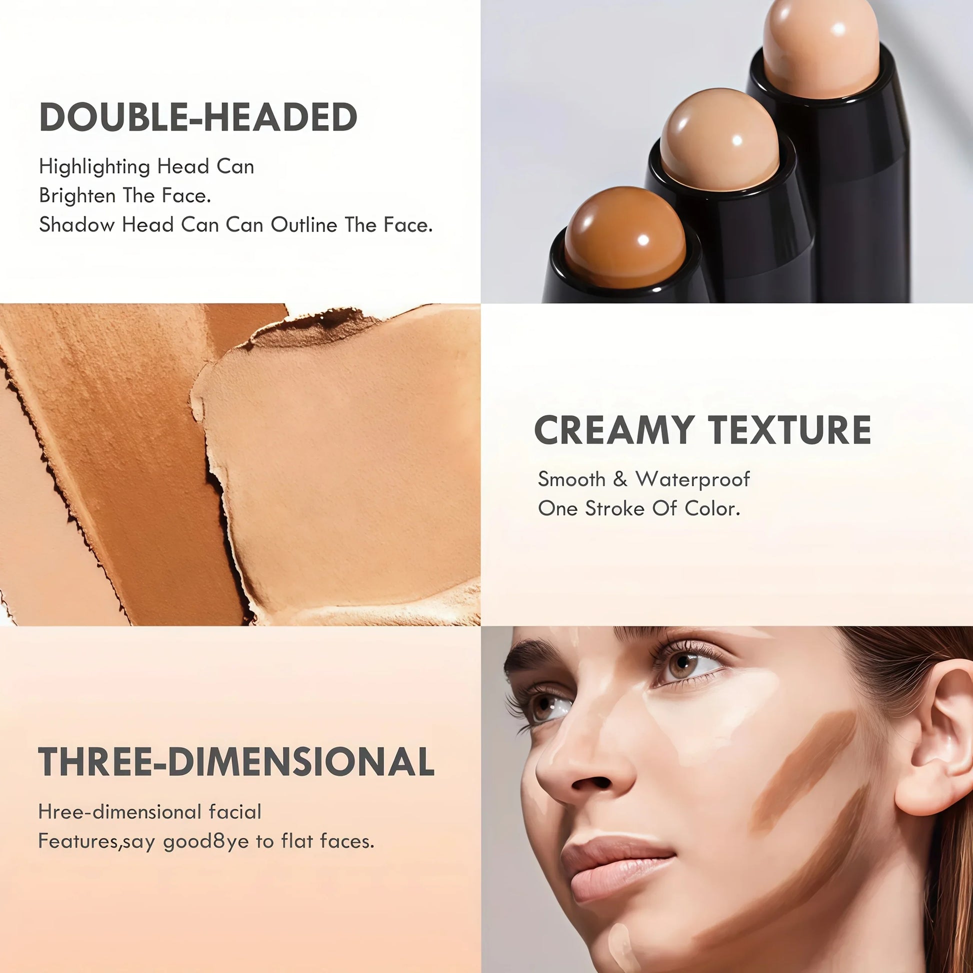 [2-in-1 Highlighting Stick] 2-in-1 Contouring & Highlighting Stick - alotasawkli