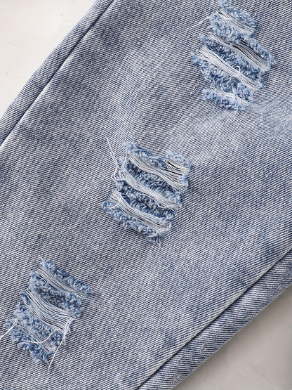 TEMU-Vintage Cute Faux Denim Two-Piece Set for Baby Boys - alotasawkli