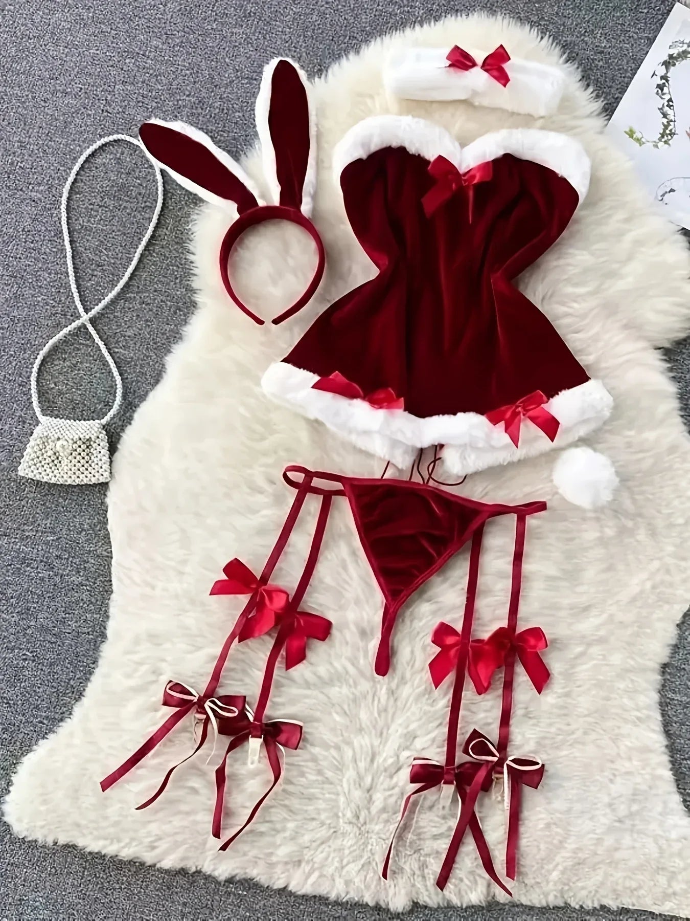 TEMU-Women'S Sexy Naughty Santa Claus Costume - alotasawkli