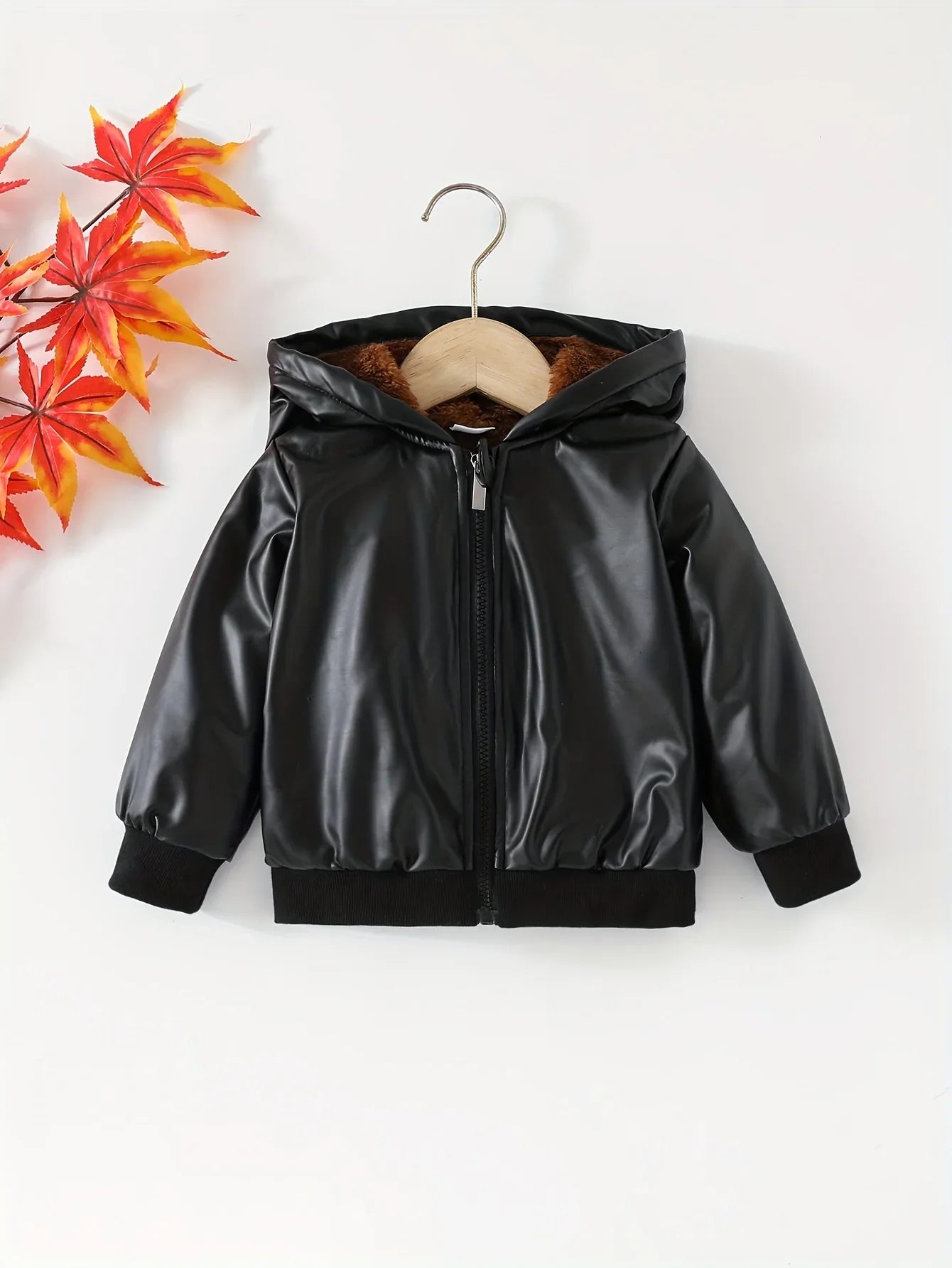 TEMU-A Cozy Fleece-Lined Hooded Zip-Up Jacket - alotasawkli