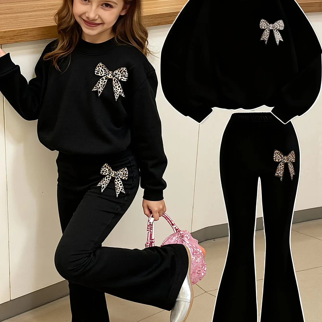 TEMU-Girls' Autumn/Winter Casual Leopard Print - alotasawkli