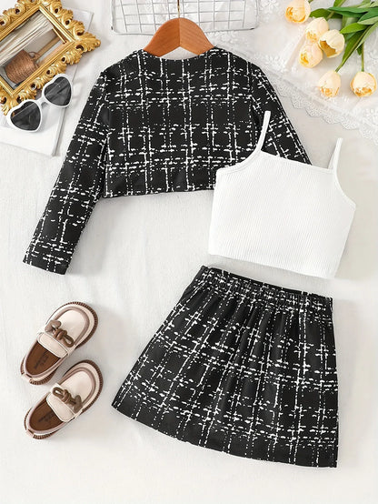 TEMU-3pcs Girls' Spring/Autumn Set - alotasawkli