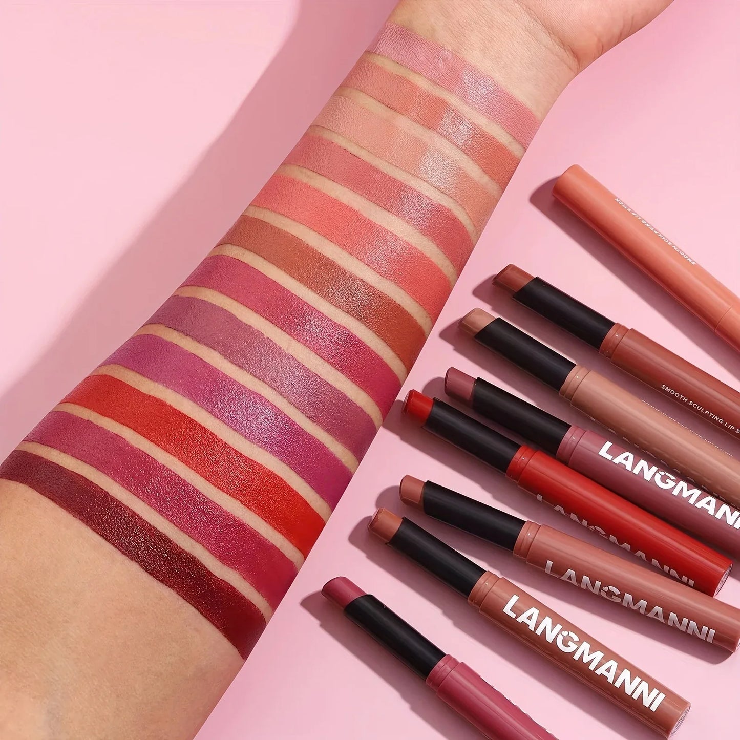 [Matte Lipstick] Matte Lipstick Single Pack | 12 Colors with Lasting Moisture - alotasawkli