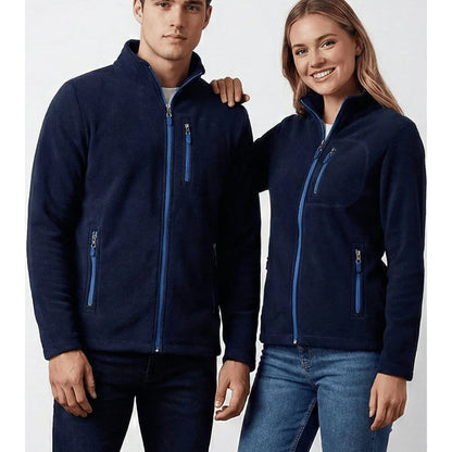 GENIUS STORE طقم قبعة 3 قطع للجنسين مع سحاب، جاكيت بولار تكتيكي للجنسين للرجال والنساء - alotasawkli