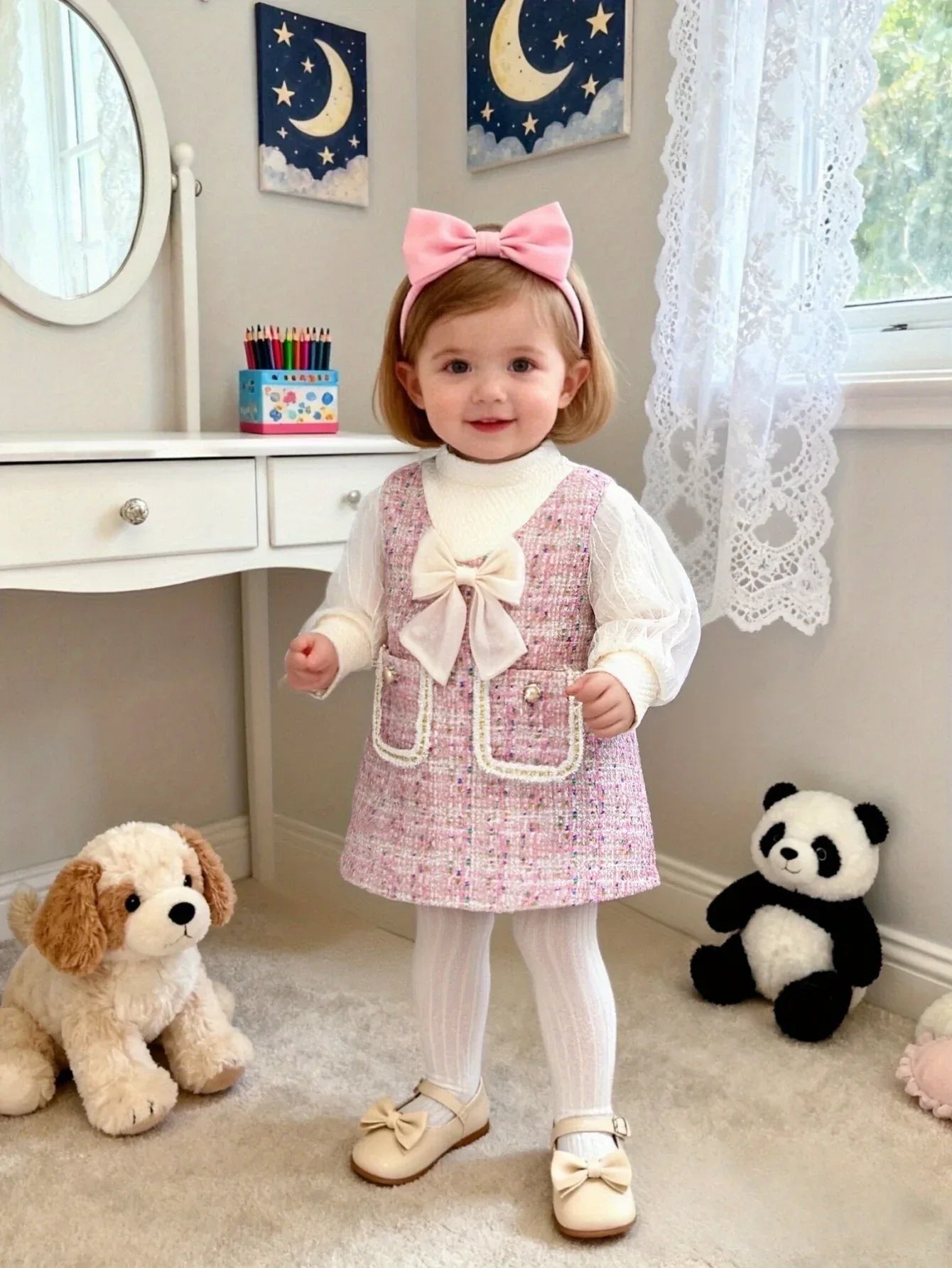 TEMU-New Arrival Girl's Winter Party Dress - alotasawkli