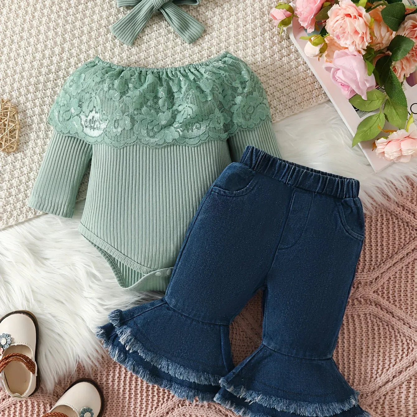 TEMU-Spring And Autumn Girls' Outfit Featuring - alotasawkli