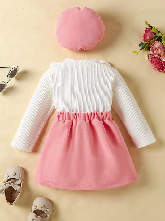 TEMU-Newborn Baby Girl's Set: 3pcs Spring - alotasawkli