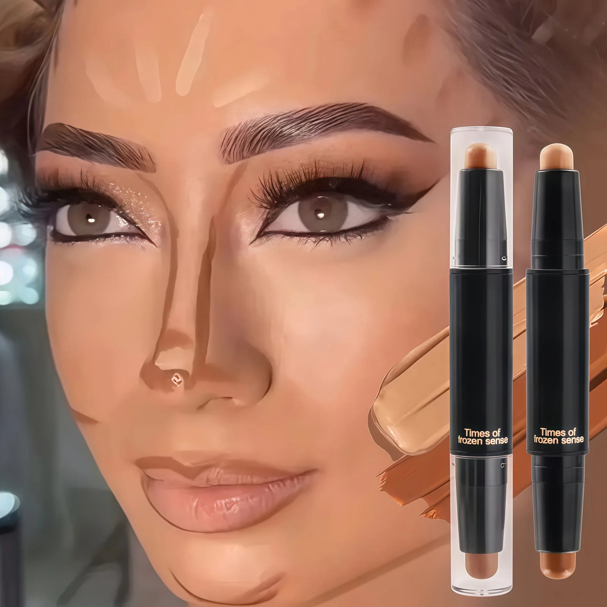 [2-in-1 Highlighting Stick] 2-in-1 Contouring & Highlighting Stick - alotasawkli
