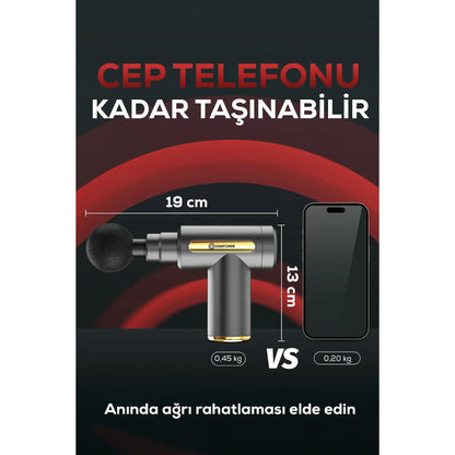 مسدس تدليك مهتز مع 4 رؤوس، أخضر، 19x13 سم - alotasawkli