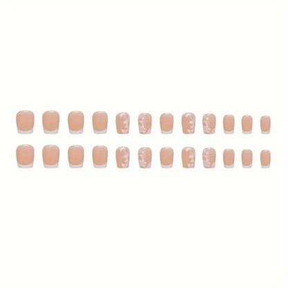 TEMU-24pcs Simple Short Pure Desire Cute Sweet Press - alotasawkli