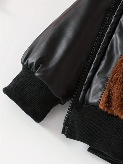TEMU-A Cozy Fleece-Lined Hooded Zip-Up Jacket - alotasawkli