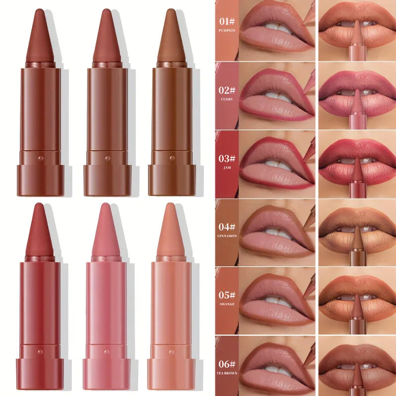 2-in-1 Matte Lip Liner and Lipstick - alotasawkli